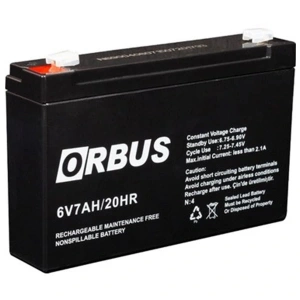 AKÜ 6 VOLT 7 AMPER ORBUS (150 X 30 X 94 MM) (5047)