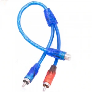 ANFİ Y KABLO 1 DİŞİ 2 ERKEK 25 CM SİLİKON MAVİ KABLO (5047)