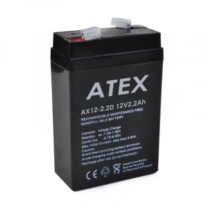 ATEX 12 VOLT - 2.2 AMPER DİK KARE AKÜ (70 X 46 X 101 MM) (5047)