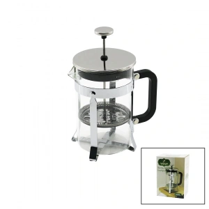 FRECHPRESS  600ML   CAM  BİTKİ SÜZGEÇİ METAL KAFES - PLASTİK SAPLI METAL KAPLAMALI PLS.KAPAK (5047)