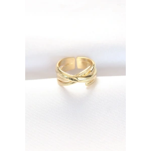 Kalın Gold Renk Ayarlanabilir Yüzük