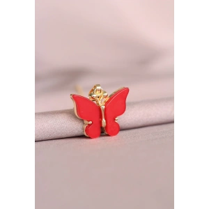 Kırmızı Kelebek Model Kadın Kolye