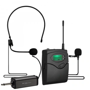 MAGICVOICE MV-1303Y UHF 1 YAKA + 1 HEADSET KABLOSUZ TELSİZ MİKROFON (5047)