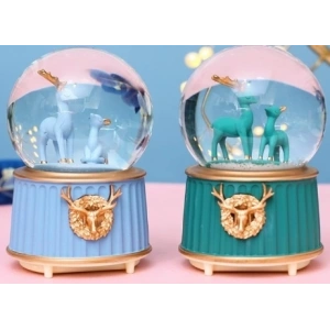 Mavi-yeşil Geyik Kar Küresi Küçük Boy