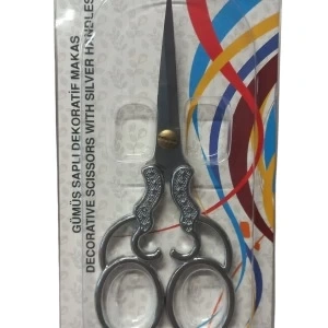 Nakış Makası Gümüş Saplı Dekoratif Makas YBL-075 Model 5