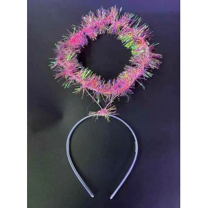 Pembe Metalize Melek Hare Taç Çocuk Yetişkin Uyumlu (5047)