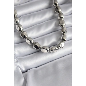 Pirinç Gümüş Renk Kadın Kolye