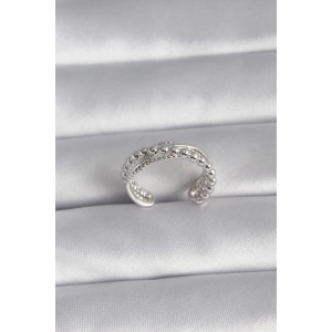 Pirinç Gümüş Renk Kadın Yüzük