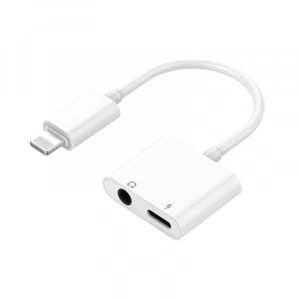 RC12 IPHONE 7-8-PLUS-X SERİSİ LIGHTNING 3.5MM KULAKLIK + ŞARJ ÇEVİRİCİ ADAPTÖR (5047)