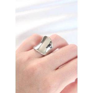 Silver Renk Ayarlanabilir Kavisli Ayna Yüzük