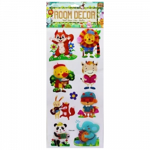 ŞİRİN HAYVAN FİGÜRLÜ DUVAR STİCKER MİX 8D 8-9 PARÇA (5047)