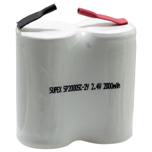 SUPEX 2Lİ YANYANA SÜPÜRGE PİLİ 2.4 V 2000 MA (5047)