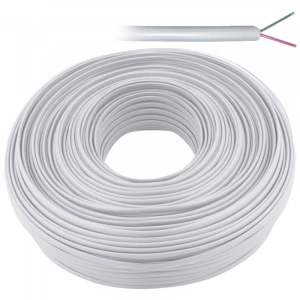 TELEFON KABLO 2Lİ GRİ FLAT KÖKEN 100 METRE ELEKTROMER (5047)