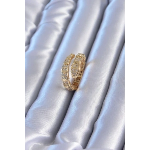 VIP Seri Gold Renk Yılan Model Kadın Yüzük