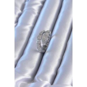 VIP Seri Gümüş Renk Yılan Model Kadın Yüzük