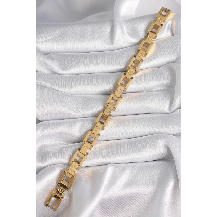 316L Çelik Gold Renk Unisex Bileklik