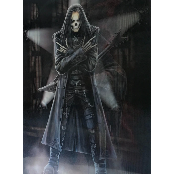 5D Elmas Boyama 3 Farklı Resim Değişenli Kuru Kafa Tablosu 30x40 cm (5047)