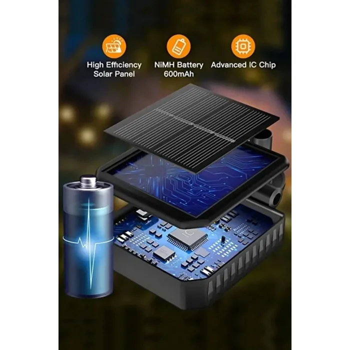 10 Ledli Solar Bahçe Işıkları Beyaz Dış Mekan Peyzaj 2 Modlu Bahçe Çiti