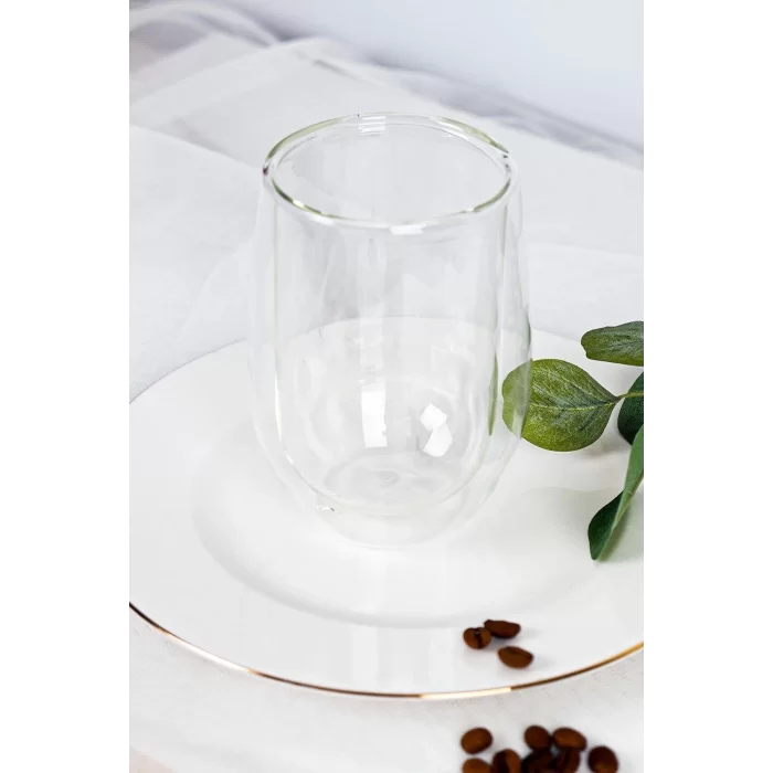 2Lİ Çift Cidarlı Bardak 300 Ml Ofis Ev Espresso Kahve Çay Fincanı