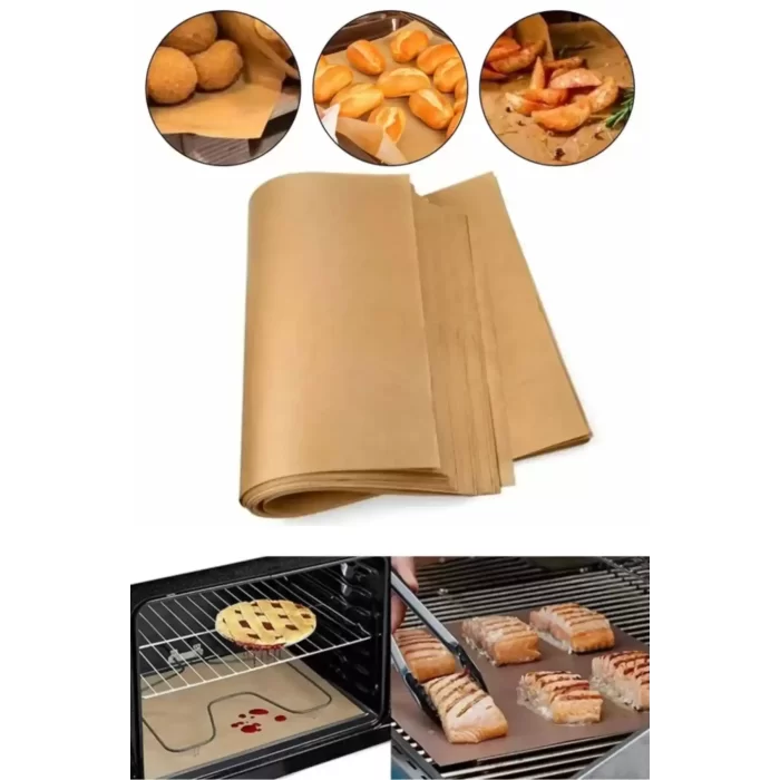 400lü Yağlı Pişirme Kağıdı Fırınlanabilir Kendinden Yağlı Fırın Kağıdı Airfryer Kağıdı 40X30