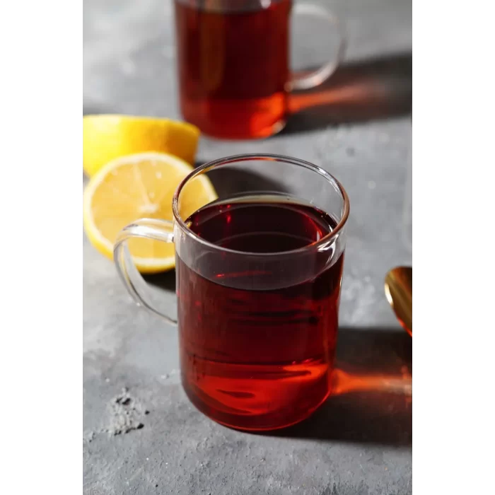 6lı Termisil Kupa Borosilikat Cam Bardak Takımı Isıya Dayanıklı Kulplu Çay Bardağı Seti 200 Ml.