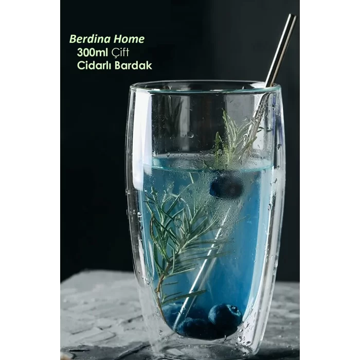 Çift Cidarlı 300ml Cam Bardak | Çift Cidarlı Bardak Double Wall Glass