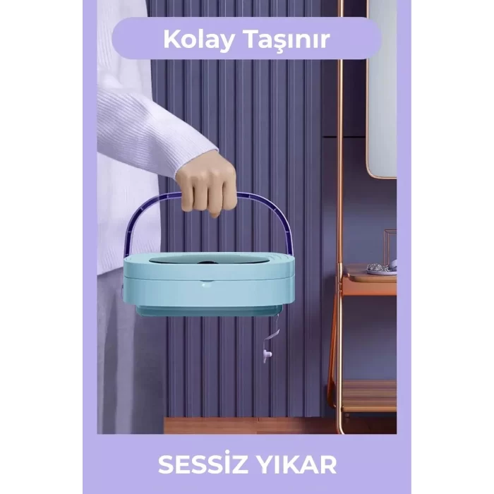 Katlanır Mini Küçük Çamaşır Yıkama Kurutucu Makinesi Taşınabilir Portatif Kamp Seyahat Karavan