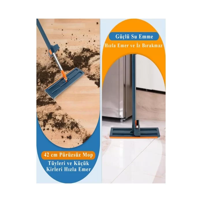 Kendinden Sıkmalı Kovalı Mop Seti Kendinden Sıkmalı Mop Katlanabilir Tekerlekli Kova