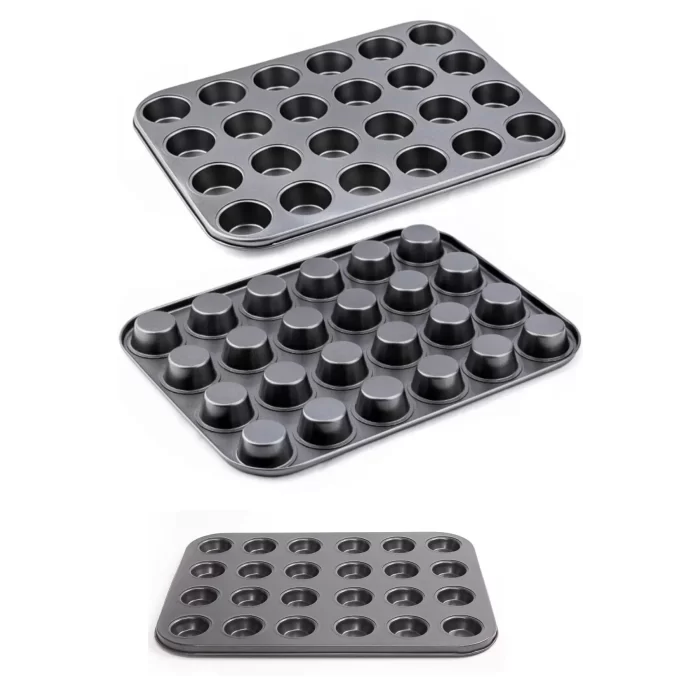 Muffin Kalıbı 24lü Cupcake Kapsülü Fırın Mini Kek Browni Kekstra Kurabiye Kalıbı Muffin Baking Pan