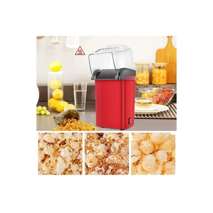 Popcorn Mısır Makinesi Yağsız Mısır Patlatma Makinası 1200W Elektrikli Sıcak Havalı Mısır Makinesi