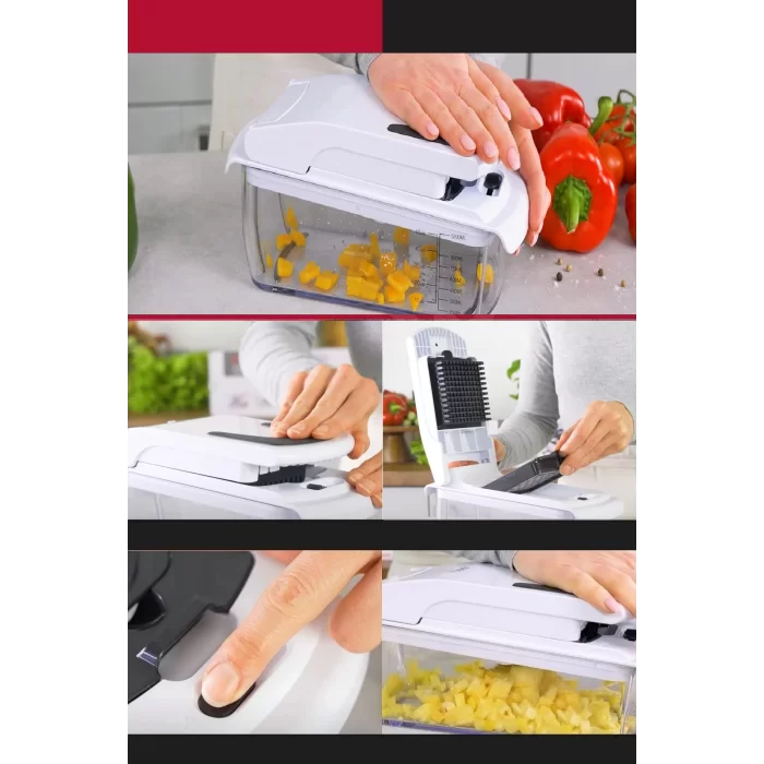 Vegetable Chopper Pro Rende Sebze Soğan Küp Doğrayıcı Dilimleyici Spiral Kesici Dicer Rende Seti