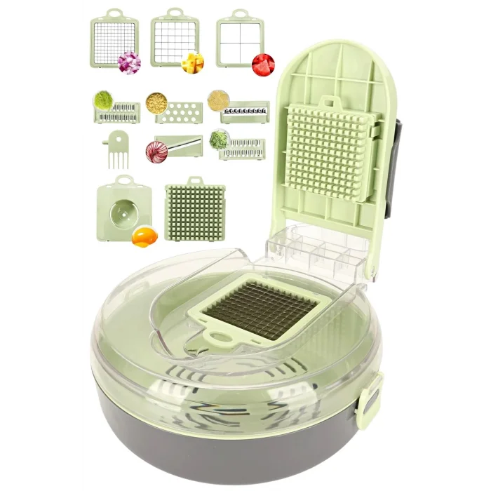 Vegetable Cutter Pro Rende Sebze Soğan Küp Doğrayıcı Dilimleyici Hazneli Kesici Dicer Rende Seti