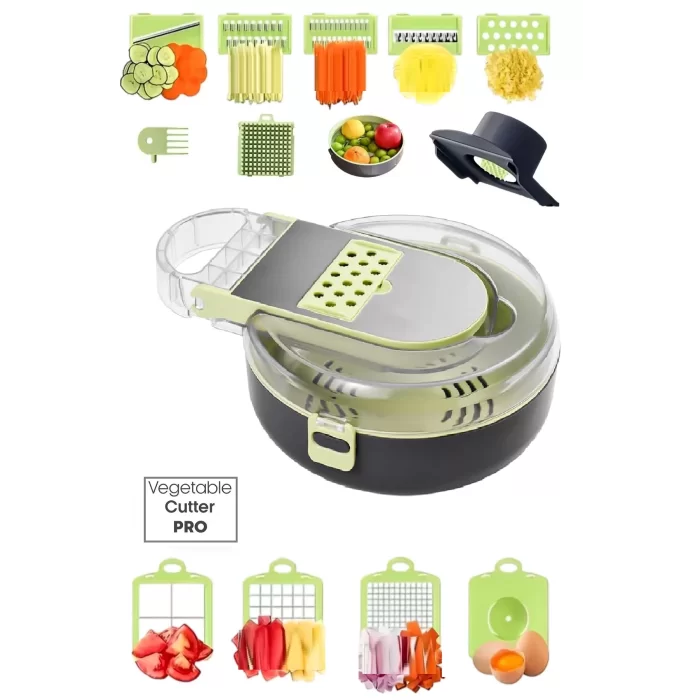 Vegetable Cutter Pro Rende Sebze Soğan Küp Doğrayıcı Dilimleyici Hazneli Kesici Dicer Rende Seti