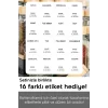 12li Bambu Kapaklı Cam Baharatlık Seti Etiket Hediyeli