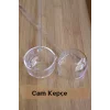 2li Borosilikat Cam Kepçe 25 Cm Lüks Isıya Dayanıklı Servis Sunum Kaşığı Cam Sos ve Çorba Kepçesi