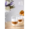 2Lİ Çift Cidarlı Bardak 300 Ml Ofis Ev Espresso Kahve Çay Fincanı