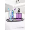 3 Adet Silikon Kaymaz Yağdanlık Altlığı Sabunluk Standı Sunum Tepsi Oval Çerezlik Stant 2 Bölmeli