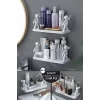 4Lü Kendinden Yapışkanlı Craft Banyo Rafı Baharatlık Mutfak Organizer