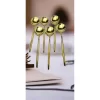 Lüx 6 Parça Gold Kaşık Seti Paslanmaz Çelik Çeyiz Kaşık Takımı Parlak Pürüzsüz Gold Series