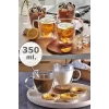 6lı Çift Cidarlı Kupa Bardak 350 Ml Ofis Ev Espresso Kahve Çay Fincanı Borosilikat Kulplu Bardak