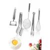 Yemek Hazırlık Pratik Mutfak Gereçleri Seti 5 Parça Mutfak Metal Soyacak