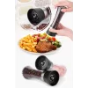 Karabiber Tuzluk Değirmeni Seramik Bıçaklı Baharatlık Öğütücü Lüx Cam 3 Kademeli Has Değirmen Seti