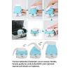 Katlanabilir Silikonlu Elektrikli Su Isıtıcısı Kamp Piknik Su Isıtıcı Taşınabilir Mini Kettle