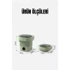Katlanır Mini Çamaşır Makinesi Mavi Taşınabilir Retro Silikon Çorap İç Çamaşırı Yıkayıcı 10 lt