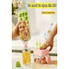 2Adet Yeni Nesil Basmalı Buz Kalıbı Pipetli Su Şişesi 18 Bölmeli Hazneli Buz Küpü 800 Ml 500 Ml