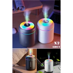 2li LED Işıklı USB Ultrasonik Hava Nemlendirici Buhar ve Koku Makinesi H2O Difüzör Cihazı 300ml