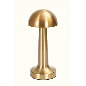 3 Işık Renkli Şarjlı Dim Edilebilir Masa Lambası Gold Kasa Masaüstü Dekoratif Mantar Lamba