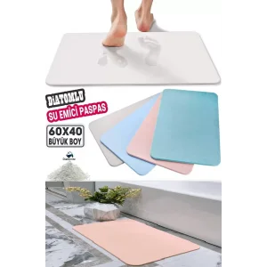 Sihirli Su Emici Diatom Banyo Paspası Kaymaz Taban Figürlü Hijyenik Ayak