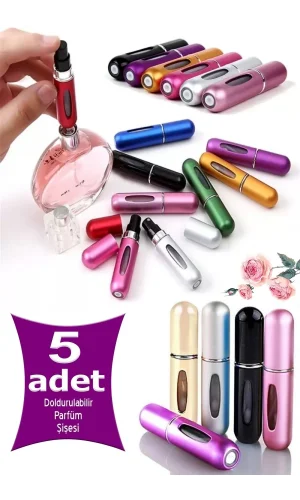 Doldurulabilir Parfüm Şişesi Mini Cep Sprey Parfüm Şişesi Renkli Taşınabilir