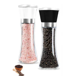 Karabiber Tuzluk Değirmeni Baharat Öğütücü Seramik Bıçaklı Dayanıklı 2li Değirmen Seti